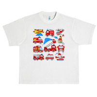 Firetrucks Toddler Rescue Vehicles Fireman Trucks Boat Plane T Shirt Urban Heavy T-shirt | Artistshot