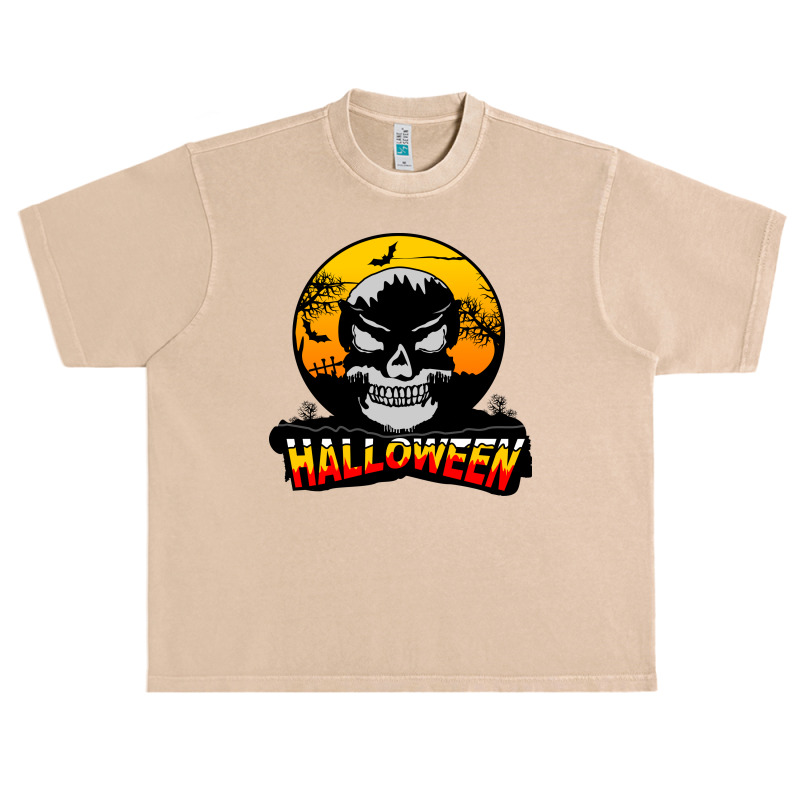 Halloween Graphic T-shirt Design And Typography Urban Heavy T-shirt | Artistshot