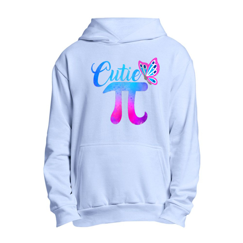 Cute & Funny Cutie Pi Math Pie Butterfly Adorable Math Pun Urban Pullover Hoodie | Artistshot