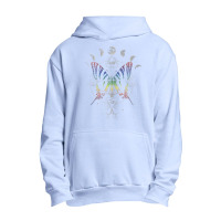 Moon Cycle Rainbow Butterfly Circle Urban Pullover Hoodie | Artistshot