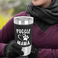 Cute Puggle Mama Gift Pet Pugs Lover Apparel Dog Pug Mom Leatherette Tumbler | Artistshot