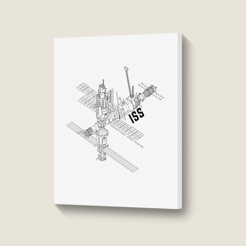 Astronaut  Space Station Iss Portrait Canvas Print | Artistshot