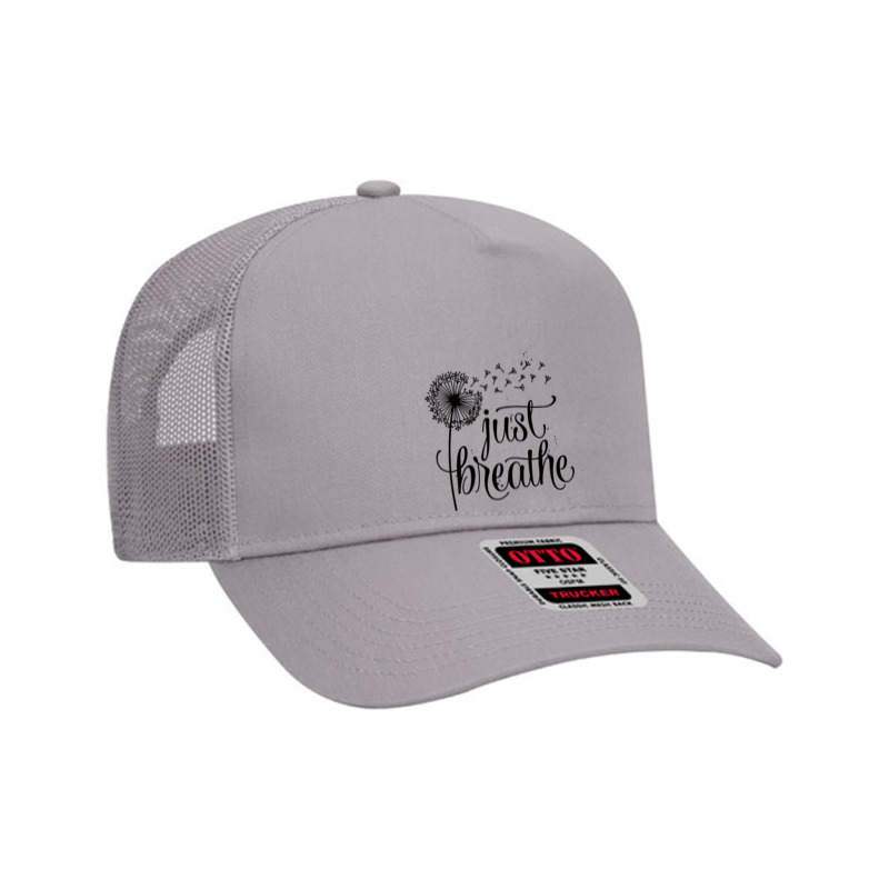 Just Breathe Mesh Back Trucker Hat by Bull Tees | Artistshot