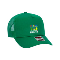 It's Not A Disability Ability Autism Dinosaur Mesh Back Trucker Hat | Artistshot