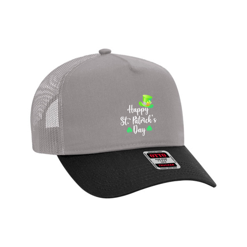 St Patricks Day T  Shirt Happy St. Patrick's Day Green T  Shirt Mesh Back Trucker Hat | Artistshot