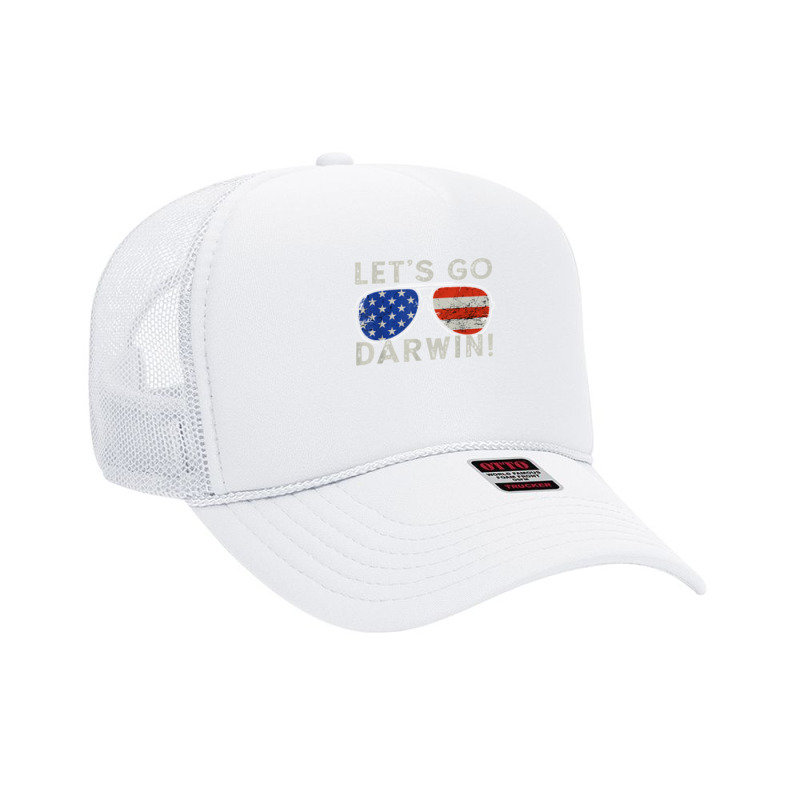 Aviator Sunglasses American Flag Let’s Go Darwin T Shirt Foam Trucker Hat by NatalieRoseHeinz | Artistshot