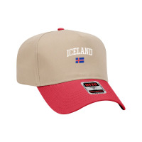 Vintage Flag Of Iceland Love Your Country T Shirt Adjustable Baseball Cap | Artistshot