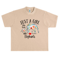 Just A Girl Who Loves Elephants Cute Design For Women Girls Urban Heavy T-shirt | Artistshot