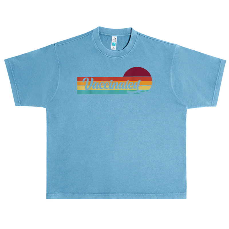 Vaccinated Retro Sunset Pro Vaccination Immunization T Shirt Urban Heavy T-shirt | Artistshot