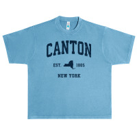 Canton New York Ny Vintage Athletic Navy Sports Design Long Sleeve T S Urban Heavy T-shirt | Artistshot