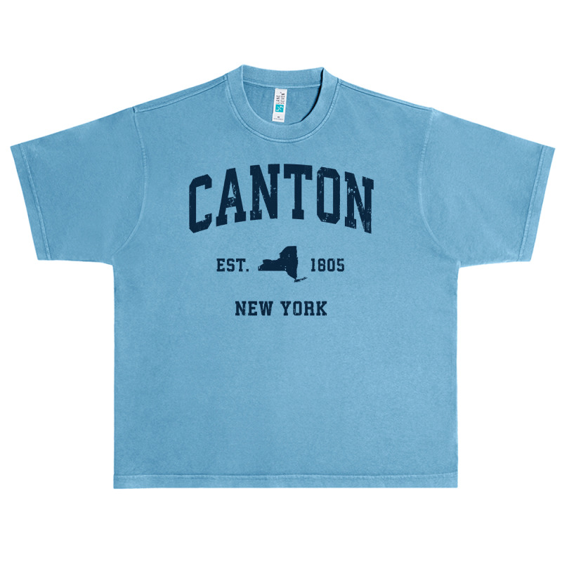 Canton New York Ny Vintage Athletic Navy Sports Design Long Sleeve T S Urban Heavy T-shirt | Artistshot