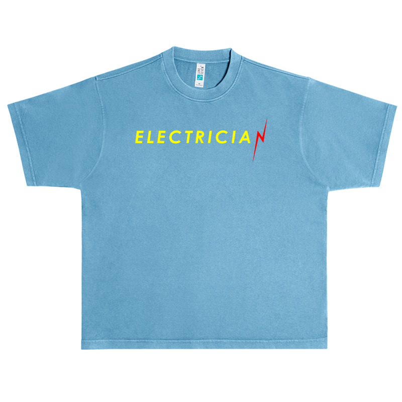 Electrician Flash Thunderbolt Funny Superhero Electricians T Shirt Urban Heavy T-shirt | Artistshot