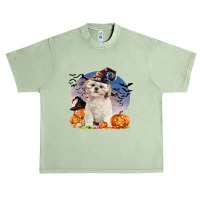 Dog Halloween Shih Tzu Jack O Lantern Pumpkin Moon 52 Urban Heavy T-shirt | Artistshot