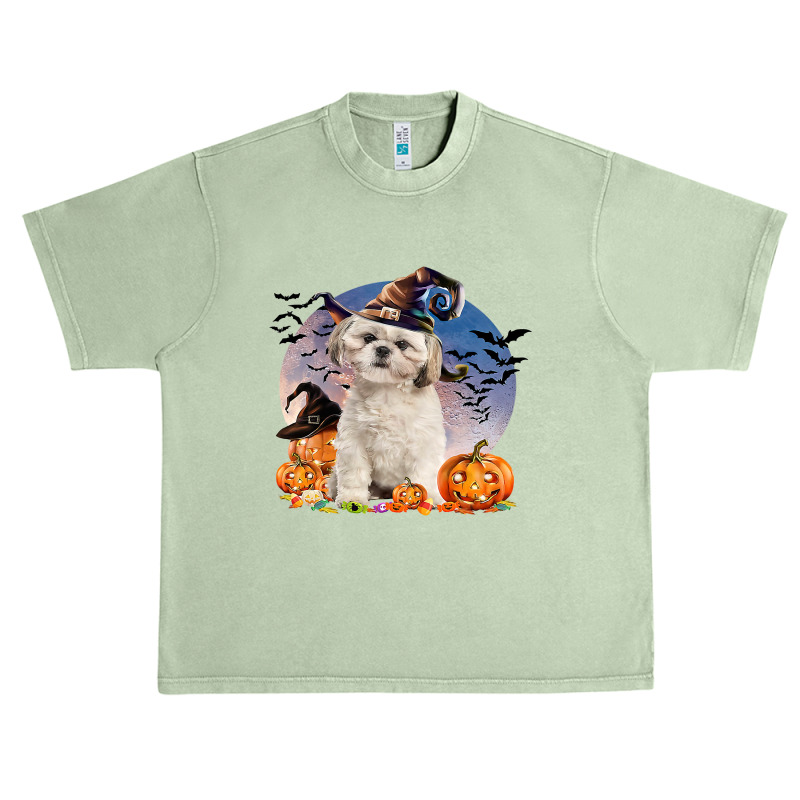 Dog Halloween Shih Tzu Jack O Lantern Pumpkin Moon 52 Urban Heavy T-shirt | Artistshot