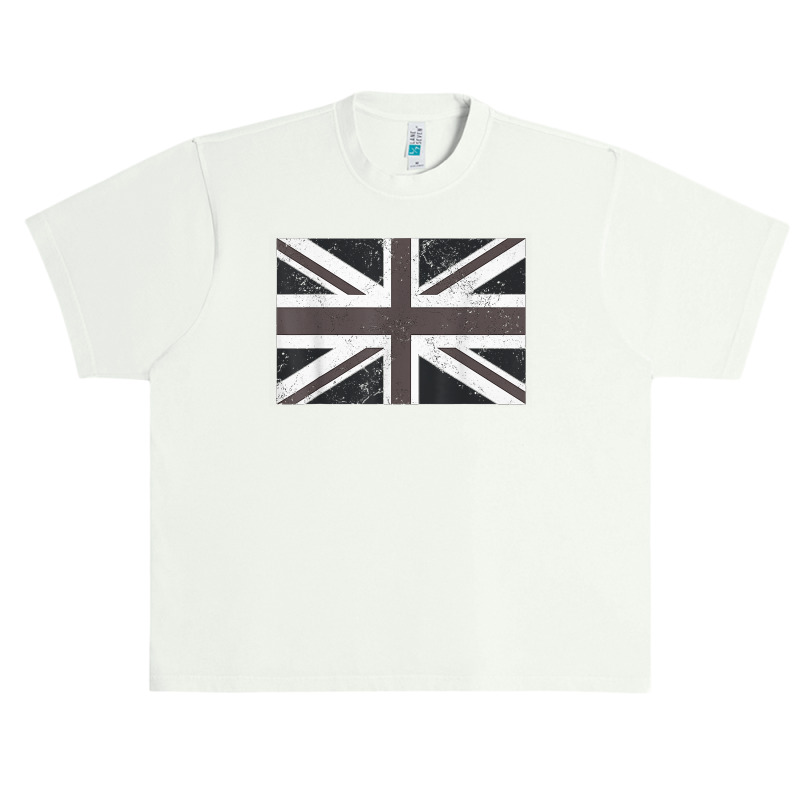 Distressed Black And White British Flag Great Britain Flag T Shirt Urban Heavy T-shirt | Artistshot