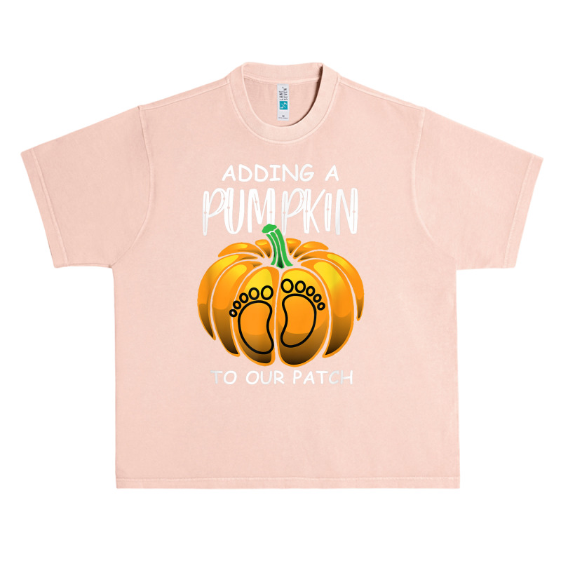 Pregnancy Thanksgiving Adding A Pumpkin To Our Patch T Shirt Urban Heavy T-shirt | Artistshot