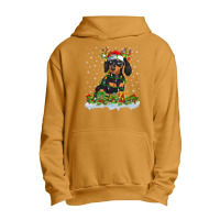 Dachshund Family Matching Xmas Lighting Santa Dachshund Doxie Christma Urban Pullover Hoodie | Artistshot