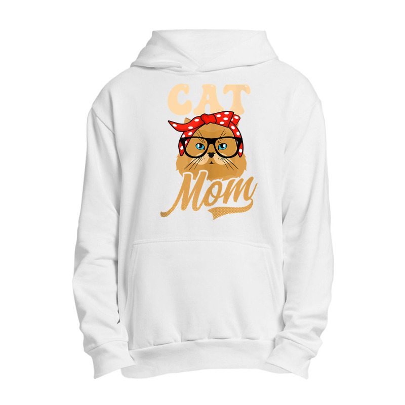 Bandana Cat Mom Design Persian Cat Art Character Urban Pullover Hoodie | Artistshot