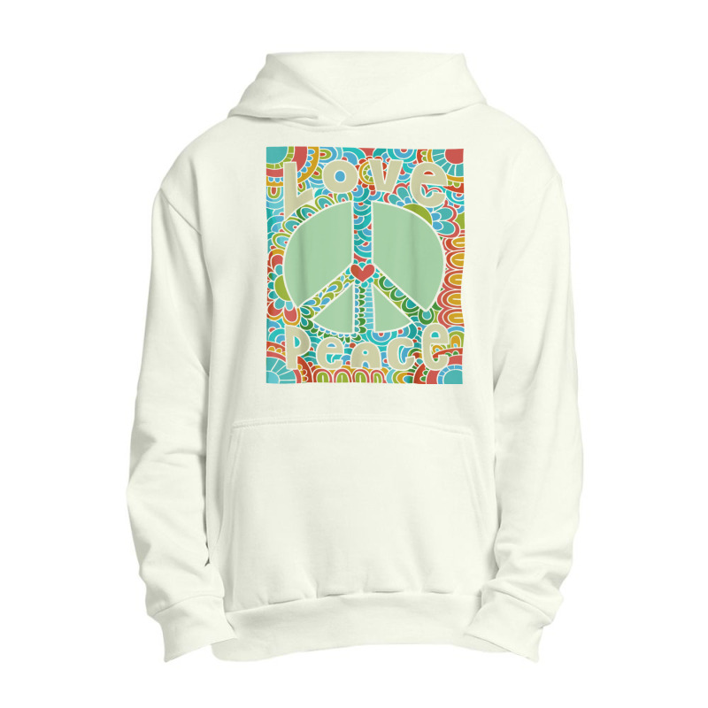 Peace Sign Love T Shirt 60s 70s Tie Die Hippie Costume Video Games Cha Urban Pullover Hoodie | Artistshot