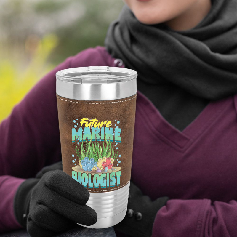 Future Marine Biologist Ocean Life Marine Biology Student Leatherette Tumbler | Artistshot