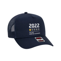 2022 Would Not Recommend Sarcastic Bad Review One Star Rating Funny Mesh Back Trucker Hat | Artistshot