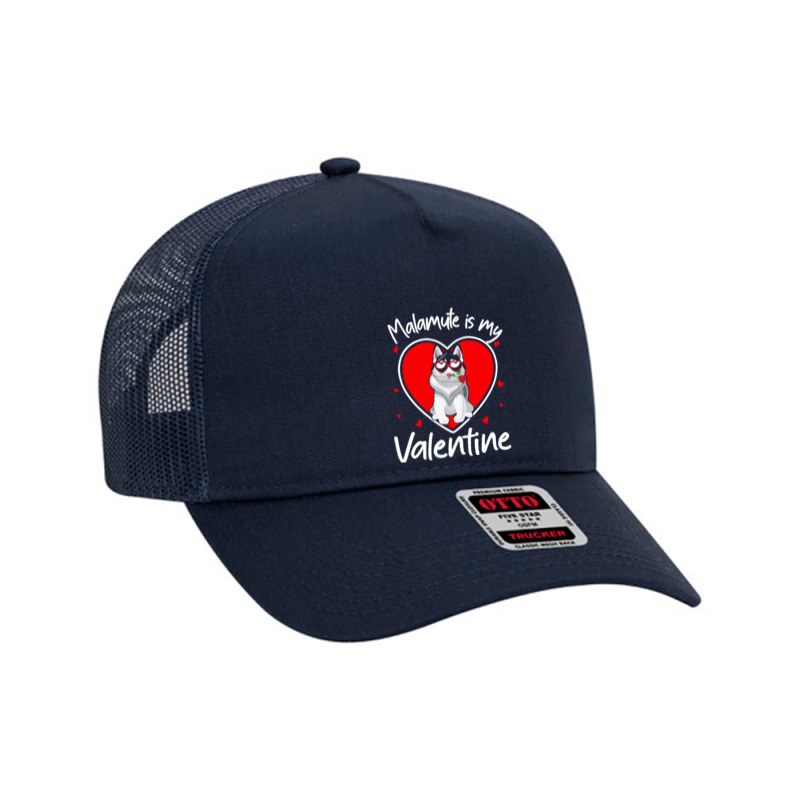 Alaskan Malamute Is My Valentine T  Shirt Alaskan Malamute Is My Valen Mesh Back Trucker Hat | Artistshot