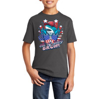 Bruh Shark 4th Of July Basic Youth T-shirt | Artistshot