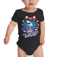 Bruh Shark 4th Of July Baby Bodysuit | Artistshot