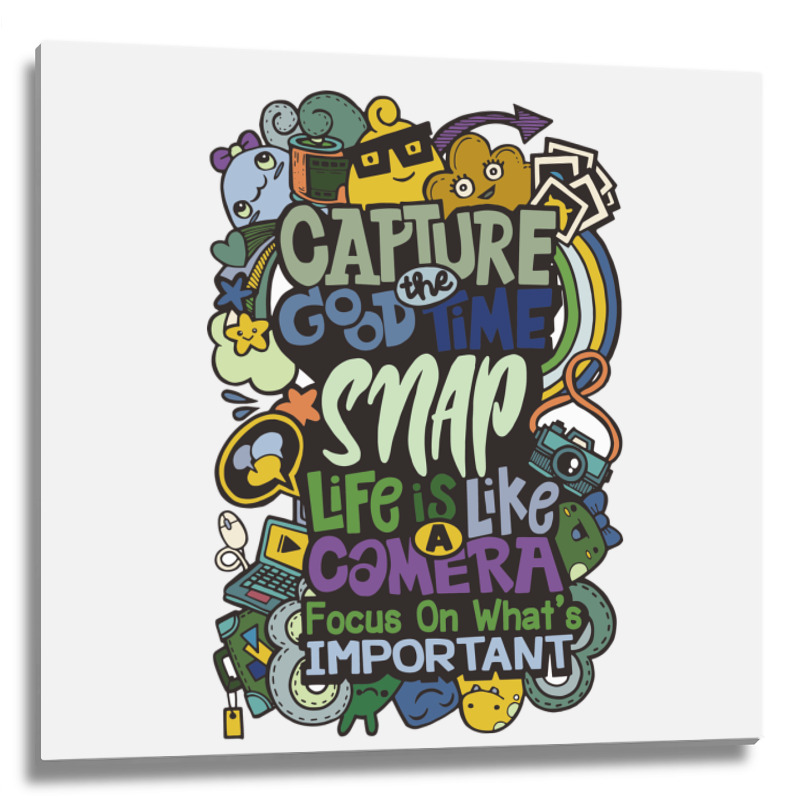 Camra Is Life Metal Print Square | Artistshot