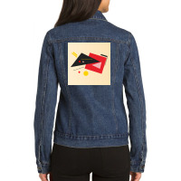 Abstract Dimention On The Box Ladies Denim Jacket | Artistshot