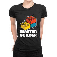 Master Builder Building Blocks Brick Ladies Fitted T-shirt | Artistshot