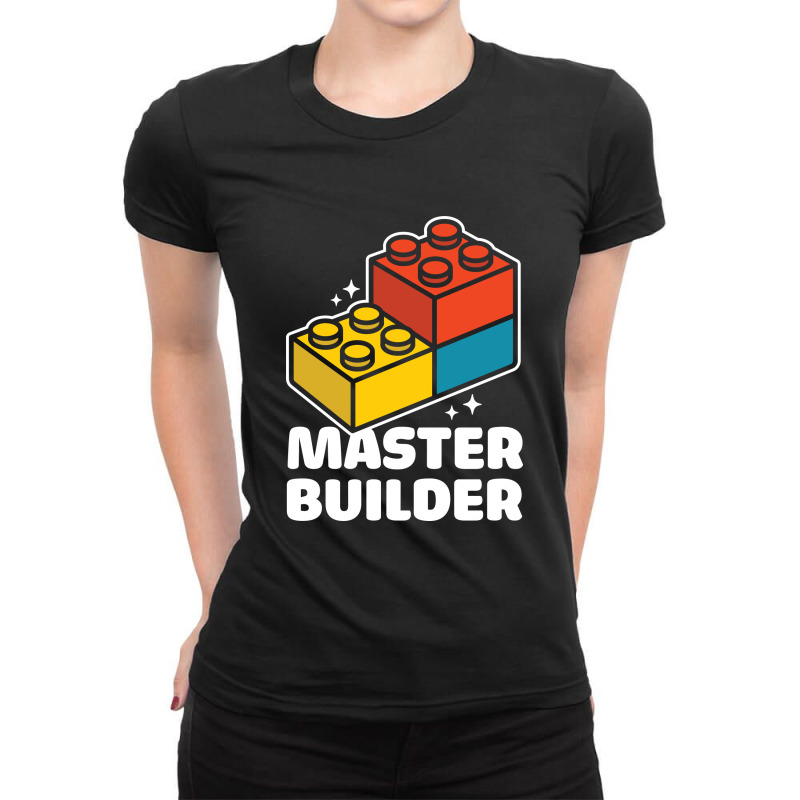 Master Builder Building Blocks Brick Ladies Fitted T-Shirt by NQArtist | Artistshot