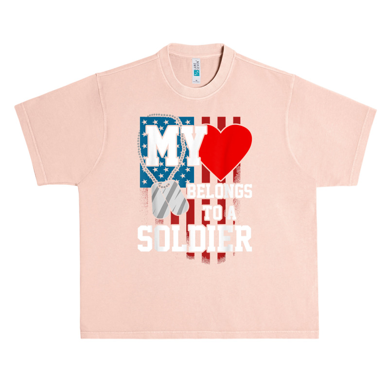 My Heart Belongs To A Soldier Shirt Us Military Soldier T Shirt Urban Heavy T-shirt | Artistshot