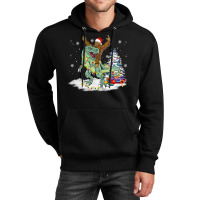 Bigfoot Sasquatch Riding Dinosaur T Rex Christmas Unisex Hoodie | Artistshot