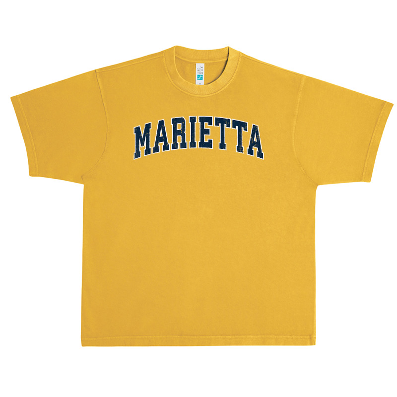 Marietta Georgia Ga Vintage Sports Design Navy Design T Shirt Urban Heavy T-shirt | Artistshot