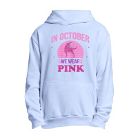 In October We Wear Pink Dinosaurs Witch Breast Cancer Urban Pullover Hoodie | Artistshot