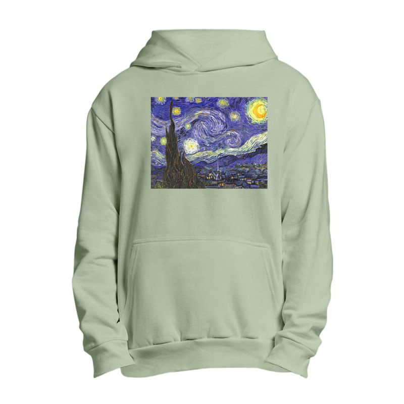 Starry Night By Vincent Van Gogh Urban Pullover Hoodie by acesenpaii | Artistshot