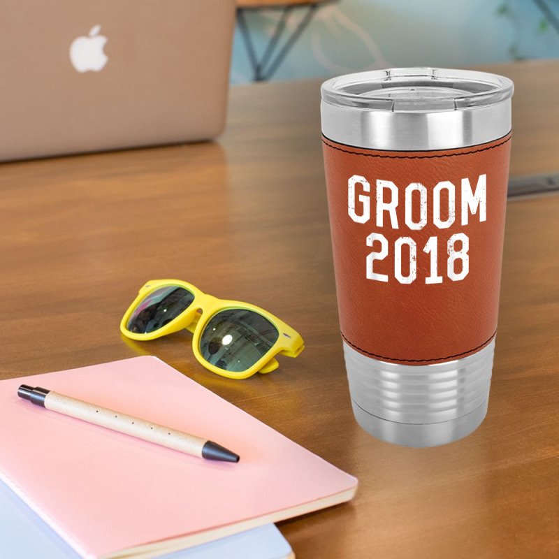 Bachelor Party Groom 2018 Wedding T Shirt Leatherette Tumbler | Artistshot