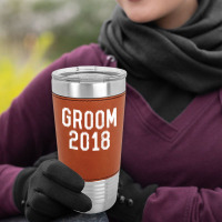 Bachelor Party Groom 2018 Wedding T Shirt Leatherette Tumbler | Artistshot