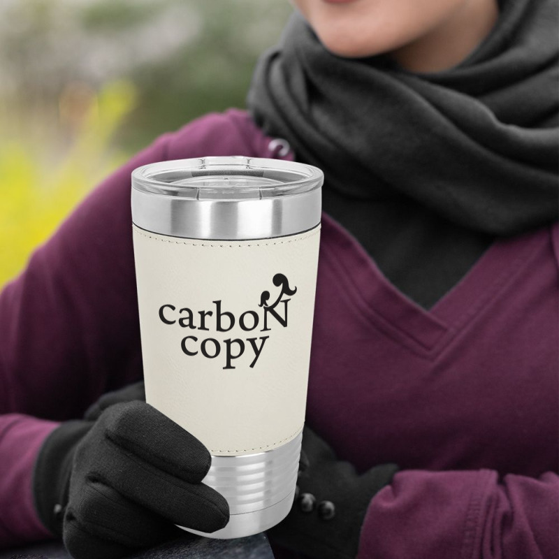 Menmommy Carbon Copy   Black Print Leatherette Tumbler | Artistshot