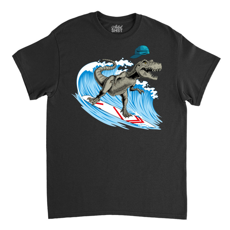 Dinosaur Surfing Dinosaur Lovers Classic T-shirt | Artistshot