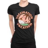 Funny Vaccination Vacation Vacay Mode Vaccine Immunity Retro Tank Top Ladies Fitted T-shirt | Artistshot