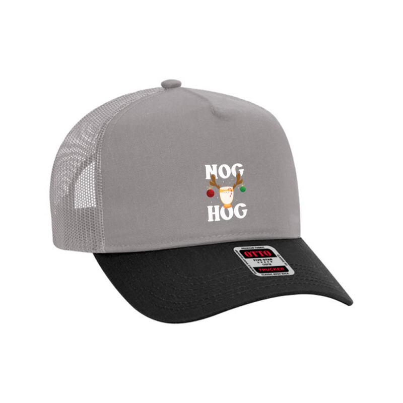 Nog Hog National Eggnog Christmas Holiday Food Mesh Back Trucker Hat | Artistshot