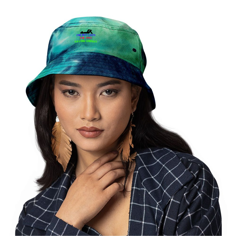 I'm Not Lazy Tie Dyed Bucket Hat | Artistshot