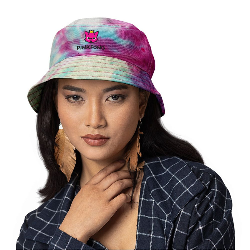 Pink Fong Cute Baby Tie Dyed Bucket Hat by coşkun | Artistshot