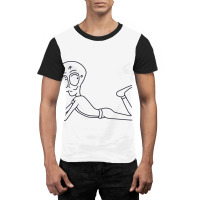 An Alien Lying On While Reading A Book Graphic T-shirt | Artistshot