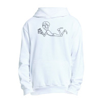 An Alien Lying On While Reading A Book Urban Pullover Hoodie | Artistshot