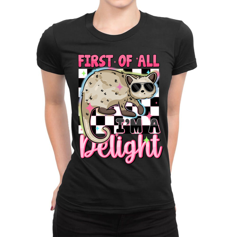 First Of All I'm A Delight Ladies Fitted T-Shirt by Oma's Magic World | Artistshot