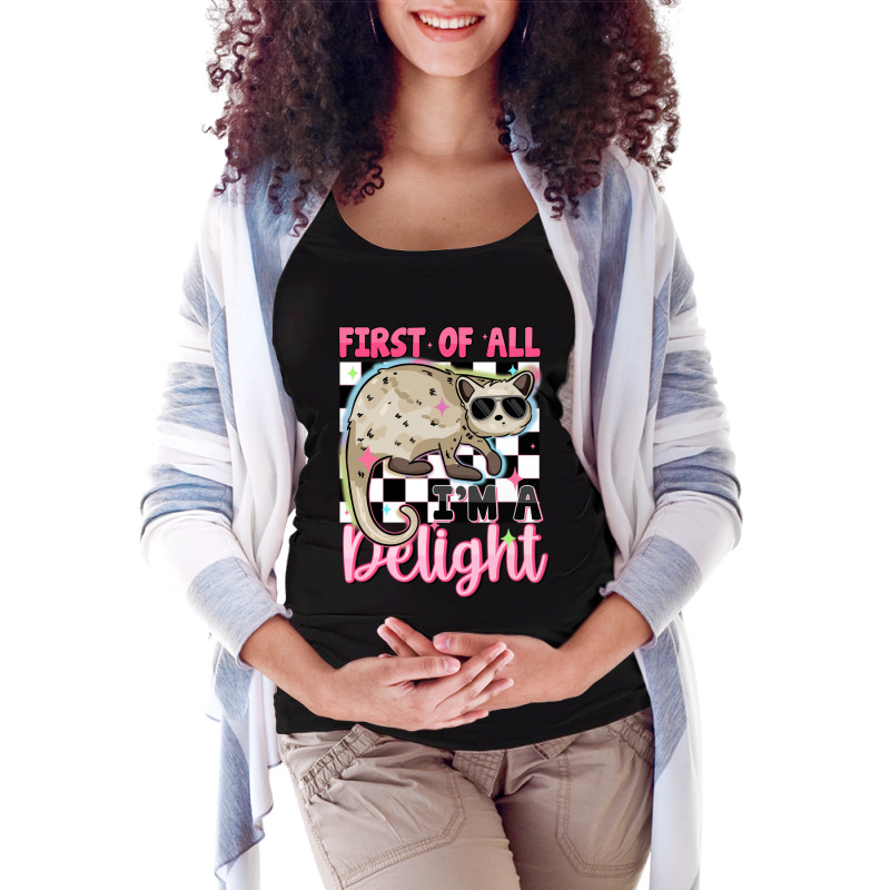 First Of All I'm A Delight Maternity Scoop Neck T-shirt by Oma's Magic World | Artistshot