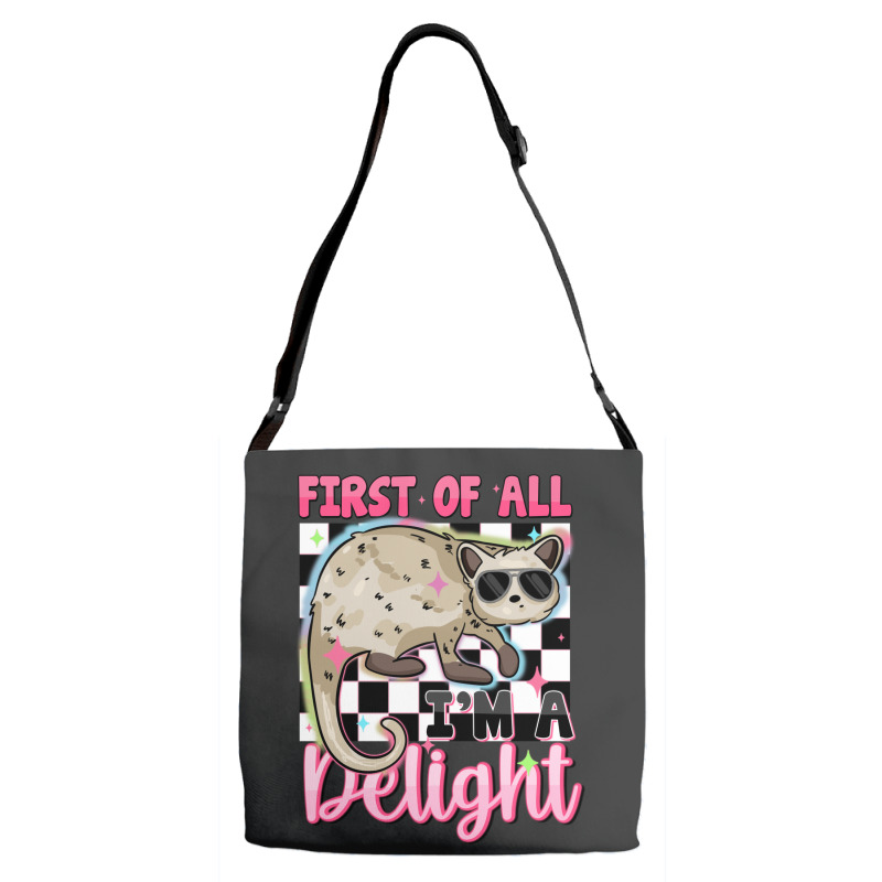 First Of All I'm A Delight Adjustable Strap Totes | Artistshot